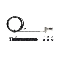 StarTech.com Universal Laptop Cable Lock 6.6ft (2m), Serialized Security Cable for Notebook, Compatible w/Noble Wedge/Nano/K-Slot Keyless Combination Cable, TAA, 2 m, Kensington, Nano, Noble, Wedge, Combination lock, Carbon steel, Plastic, Black, Silver