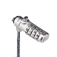 StarTech.com Slim Lock K-Slot Compatible, 5ft (1.5m) Locking Cable, Desk Anti-Theft Security For Laptop/Notebook, Cut-Resistant Steel Cable, Combination Lock, 2 m, Kensington, Combination lock, Carbon steel, Black, Silver