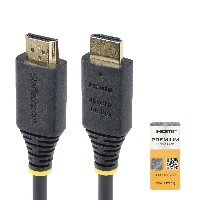 StarTech.com 1.6ft (50cm) Premium Certified High Speed HDMI Cable, 4K 60Hz/1440p 144Hz, HDR10/HDCP 2.2/ARC, 18Gbps, UHD HDMI 2.0 Cord for TV/Monitor/Display, TPE Jacket, 0.5 m, HDMI Type A (Standard), HDMI Type A (Standard), 18 Gbit/s, Audio Return Channel (ARC), Black