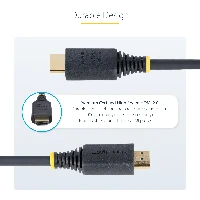 StarTech.com 1.6ft (50cm) Premium Certified High Speed HDMI Cable, 4K 60Hz/1440p 144Hz, HDR10/HDCP 2.2/ARC, 18Gbps, UHD HDMI 2.0 Cord for TV/Monitor/Display, TPE Jacket, 0.5 m, HDMI Type A (Standard), HDMI Type A (Standard), 18 Gbit/s, Audio Return Channel (ARC), Black