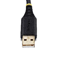 StarTech.com 6.6ft (2m) USB to Null Modem Serial Adapter Cable, COM Retention, FTDI, USB-A to DB9 RS232, Interchangeable DB9 Screws/Nuts, Windows/macOS/Linux, Black, 2 m, USB Type-A, DB-9, Male, Female