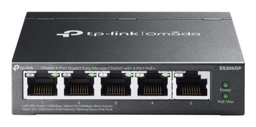 TP-Link Omada 5-Port Gigabit Easy Managed Switch with 4-Port PoE+, Managed, Gigabit Ethernet (10/100/1000), Power over Ethernet (PoE), Wall mountable