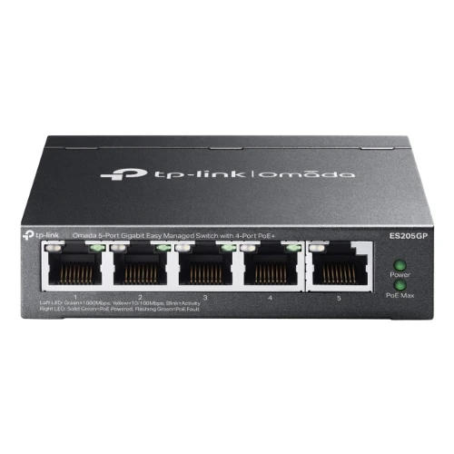 TP-Link Omada 5-Port Gigabit Easy Managed Switch with 4-Port PoE+, Managed, Gigabit Ethernet (10/100/1000), Power over Ethernet (PoE), Wall mountable