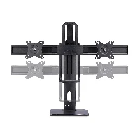 StarTech.com Crossbar Dual Monitor Desk Stand For Double 27-inch Screens, VESA Mount 75x75/100x100, Toolless Height Adjustment, Up To 13.2lb (6kg) Per Display, 12 kg, 43.2 cm (17