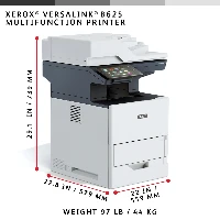 Xerox VersaLink B625 A4 61ppm Duplex Copy/Print/Scan/Fax PS3 PCL5e/6 2 Trays 650 Sheets, Laser, Mono printing, 1200 x 1200 DPI, A4, Direct printing, Black, Grey