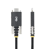 StarTech.com 6.6ft (2m) USB-C Charging Cable, Side Screw Locking, 240W (5A) PD EPR, Dual-Layer Silicone/Braided Jacket, USB 2.0 Laptop Charger Cable, USB-IF Certified, Rugged USB-C Charging Cord, 2 m, USB C, USB C, USB 2.0, 0.48 Gbit/s, Black