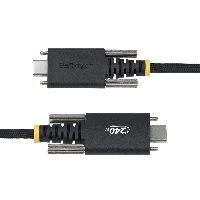 StarTech.com 6.6ft (2m) USB-C Charging Cable, Side Screw Locking, 240W (5A) PD EPR, Dual-Layer Silicone/Braided Jacket, USB 2.0 Laptop Charger Cable, USB-IF Certified, Rugged USB-C Charging Cord, 2 m, USB C, USB C, USB 2.0, 0.48 Gbit/s, Black
