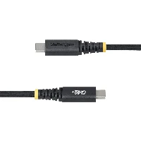 StarTech.com 6.6ft (2m) USB-C Charging Cable, Side Screw Locking, 240W (5A) PD EPR, Dual-Layer Silicone/Braided Jacket, USB 2.0 Laptop Charger Cable, USB-IF Certified, Rugged USB-C Charging Cord, 2 m, USB C, USB C, USB 2.0, 0.48 Gbit/s, Black