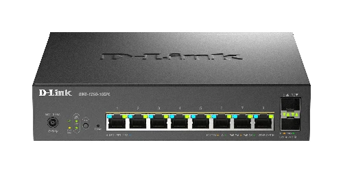 D-Link 10-Port Multi-Gigabit Smart Managed PoE+ Switch including 8 x 2.5G PoE+ Ports, Managed