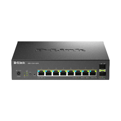 D-Link 10-Port Multi-Gigabit Smart Managed PoE+ Switch including 8 x 2.5G PoE+ Ports, Managed