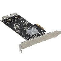 StarTech.com 8 Port SATA PCIe Card - PCI Express 6Gbps SATA Expansion Adapter Card with 4 Host Controllers - SATA PCIe Controller Card - PCI-e x4 Gen 2 to SATA III - SATA HDD/SSD, PCIe, Mini-SAS, PCI 2.0, Black, Pericom - PI7C9X2G608GP, ASMedia - ASM1061, 6 Gbit/s