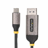 StarTech.com 10ft (3m) USB-C to DisplayPort Adapter Cable, 8K 60Hz, 4K 144Hz, HDR, USB Type-C to DP 1.4 Video Converter Cable, USB4/Thunderbolt 3/4 Compatible, 3 m, USB Type-C, DisplayPort, Male, Male, Straight
