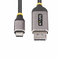 StarTech.com 10ft (3m) USB-C to DisplayPort Adapter Cable, 8K 60Hz, 4K 144Hz, HDR, USB Type-C to DP 1.4 Video Converter Cable, USB4/Thunderbolt 3/4 Compatible, 3 m, USB Type-C, DisplayPort, Male, Male, Straight