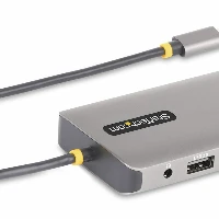 StarTech.com USB-C Triple-Monitor Multiport Adapter, Dual 4K 60Hz + 4K 30Hz HDMI & DisplayPort, 4-Port USB Hub, 100W PD Pass-Through, GbE, SD/MicroSD Card Readers, Wired, USB 3.2 Gen 1 (3.1 Gen 1) Type-C, 100 W, 2.0b, 10,100,1000 Mbit/s, IEEE 802.3, IEEE 802.3ab, IEEE 802.3u