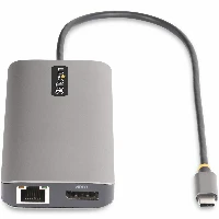 StarTech.com USB-C Triple-Monitor Multiport Adapter, Dual 4K 60Hz + 4K 30Hz HDMI & DisplayPort, 4-Port USB Hub, 100W PD Pass-Through, GbE, SD/MicroSD Card Readers, Wired, USB 3.2 Gen 1 (3.1 Gen 1) Type-C, 100 W, 2.0b, 10,100,1000 Mbit/s, IEEE 802.3, IEEE 802.3ab, IEEE 802.3u