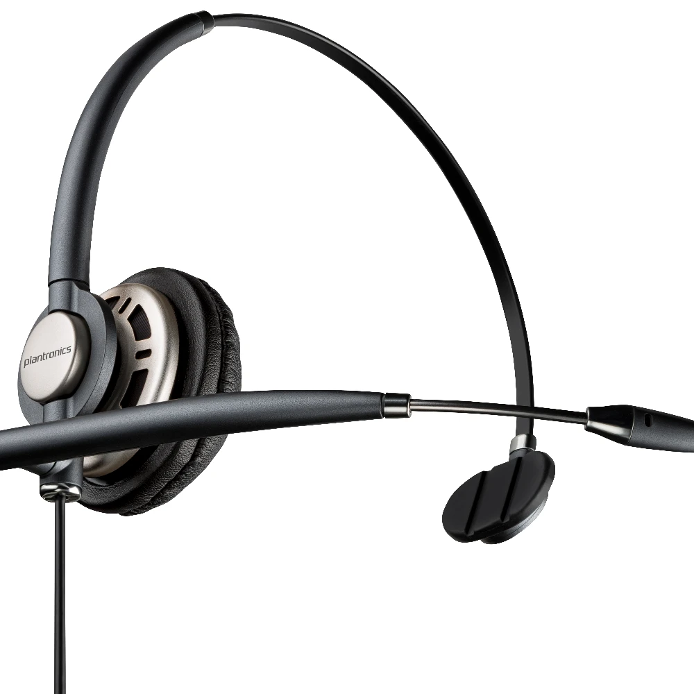 Poly EncorePro HW710 Single Ear Headset +Carry Case +Quick Disconnect, Wired, Office/Call center, Headset, Black, Silver