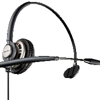 Poly EncorePro HW710 Single Ear Headset +Carry Case +Quick Disconnect, Wired, Office/Call center, Headset, Black, Silver