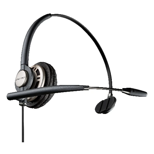 Poly EncorePro HW710 Single Ear Headset +Carry Case +Quick Disconnect, Wired, Office/Call center, Headset, Black, Silver
