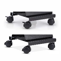 StarTech.com Computer Tower Cart, Rolling Mobile CPU Caddy on Wheels (Casters), Max Load 46.3lb/21kg, Adjustable PC Case Mount, Desktop Floor Stand, Steel Dolly, Cart CPU holder, Tower, 21 kg, Black, Screw, 4 wheel(s)