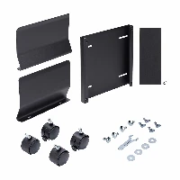 StarTech.com Computer Tower Cart, Rolling Mobile CPU Caddy on Wheels (Casters), Max Load 46.3lb/21kg, Adjustable PC Case Mount, Desktop Floor Stand, Steel Dolly, Cart CPU holder, Tower, 21 kg, Black, Screw, 4 wheel(s)