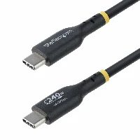 StarTech.com 3m USB-C Charging Cable, USB-IF Certified USB C Cable, 240W PD EPR, USB 2.0 Type-C Laptop Charger Cord, USB-C Data Transfer Cable, TPE Jacket, M/M, 3 m, USB C, USB C, USB 2.0, 0.48 Gbit/s, Black