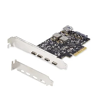 StarTech.com 5-Port USB PCIe Card, USB 3.2 10Gbps, PCI Express Card with 4x USB-C Ports, 1x USB-A Internal Port, USB PCIe Controller Card, Windows/macOS/Linux, PCIe, USB Type-C, Full-height / Low-profile, PCI 3.0, SATA 15-pin, Black