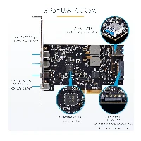 StarTech.com 5-Port USB PCIe Card, USB 3.2 10Gbps, PCI Express Card with 4x USB-C Ports, 1x USB-A Internal Port, USB PCIe Controller Card, Windows/macOS/Linux, PCIe, USB Type-C, Full-height / Low-profile, PCI 3.0, SATA 15-pin, Black