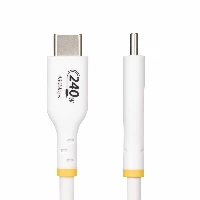 StarTech.com 3m White USB-C Charging Cable, USB-IF Certified USB C Cable, 240W PD EPR, USB 2.0 Type-C Laptop Charger Cord, USB-C Data Transfer Cable, TPE Jacket, 3 m, USB C, USB C, USB 2.0, 0.48 Gbit/s, White
