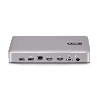 StarTech.com USB4 Docking Station, USB-C 40Gbps, Dual Video HDMI, Up to 2x 4K 60Hz 444 (RGB) or 2x 4K 120Hz 422, Multi-Monitor Dock, 6x USB, 2.5GbE, 100W PD, Wired, USB4, 100 W, 10,100,1000,2500 Mbit/s, Silver, 40 Gbit/s