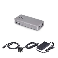 StarTech.com USB4 Docking Station, USB-C 40Gbps, Dual Video HDMI, Up to 2x 4K 60Hz 444 (RGB) or 2x 4K 120Hz 422, Multi-Monitor Dock, 6x USB, 2.5GbE, 100W PD, Wired, USB4, 100 W, 10,100,1000,2500 Mbit/s, Silver, 40 Gbit/s