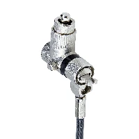 StarTech.com 3-in-1 Universal Laptop Lock 6.6ft (2m), Master Keyed Locking Cable, Computer Security, Compatible w/Noble Wedge/Nano/K-Slot Anti-Theft Cut-Resistant Cable, 2 m, Kensington, Nano, Noble, 2 Keys, Carbon steel, Plastic, Black