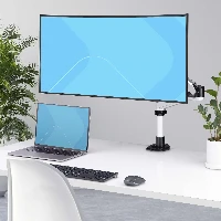 StarTech.com Monitor Desk Mount For 27in 169 or 30in 219 Ultrawide Screens, VESA 75x75/100x100, Tool-Less Arm Adjustments, C-Clamp/Grommet, Spring-Assisted Arm, Clamp/Grommet, 9 kg, 43.2 cm (17