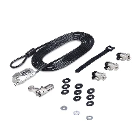 StarTech.com Laptop/Desktop & Peripheral Lock Kit, Theft-Deterring Security Lock, K-Slot, 9.8ft (3m) Steel Cable, 3x Devices, User-Resettable 4-Digit Lock - TAA, 3 m, Kensington, Combination lock, Plastic, Steel, Black, Silver