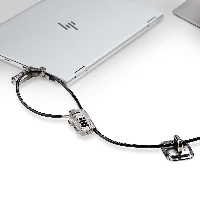 StarTech.com Laptop/Desktop & Peripheral Lock Kit, Theft-Deterring Security Lock, K-Slot, 9.8ft (3m) Steel Cable, 3x Devices, User-Resettable 4-Digit Lock - TAA, 3 m, Kensington, Combination lock, Plastic, Steel, Black, Silver