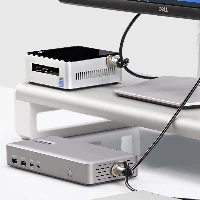 StarTech.com Laptop/Desktop & Peripheral Lock Kit, Theft-Deterring Security Lock, K-Slot, 9.8ft (3m) Steel Cable, 3x Devices, User-Resettable 4-Digit Lock - TAA, 3 m, Kensington, Combination lock, Plastic, Steel, Black, Silver