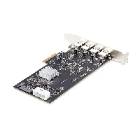 StarTech.com 4-Port USB PCIe Card, USB 3.2 5Gbps, PCI Express Expansion Card with 4x Independent USB Controllers, 4x USB-A Ports, Windows/macOS/Linux, PCIe, USB 3.2 Gen 1 (3.1 Gen 1), Full-height / Low-profile, PCI 2.0, SATA 15-pin, Black