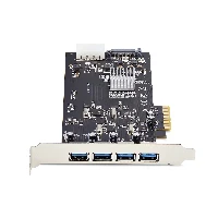 StarTech.com 4-Port USB PCIe Card, USB 3.2 5Gbps, PCI Express Expansion Card with 4x Independent USB Controllers, 4x USB-A Ports, Windows/macOS/Linux, PCIe, USB 3.2 Gen 1 (3.1 Gen 1), Full-height / Low-profile, PCI 2.0, SATA 15-pin, Black