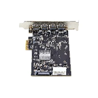 StarTech.com 4-Port USB PCIe Card, USB 3.2 5Gbps, PCI Express Expansion Card with 4x Independent USB Controllers, 4x USB-A Ports, Windows/macOS/Linux, PCIe, USB 3.2 Gen 1 (3.1 Gen 1), Full-height / Low-profile, PCI 2.0, SATA 15-pin, Black