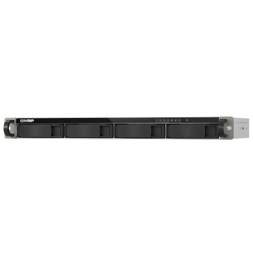 QNAP TS-433eU, NAS, Rack (1U), Cortex-A, Cortex-A55, 4 GB, 0 TB