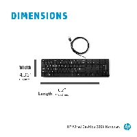 HP Wired Desktop 320K Keyboard, Full-size (100%), Wired, USB, Mechanical, QWERTY, Black