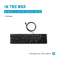 HP Wired Desktop 320K Keyboard, Full-size (100%), Wired, USB, Mechanical, QWERTY, Black