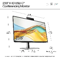 HP Series 5 Pro 23.8 inch FHD USB-C Conferencing Monitor - 524pm, 60.5 cm (23.8
