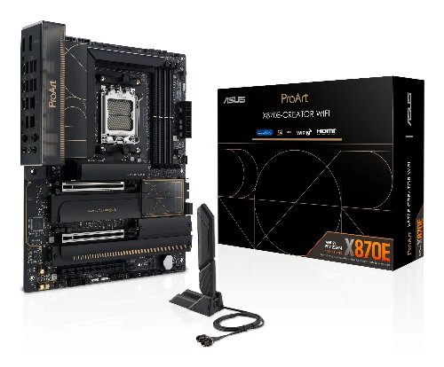 ASUS ProArt X870E-CREATOR WIFI, AMD, Socket AM5, Socket AM5, DDR5-SDRAM, 192 GB, DIMM