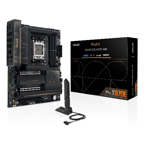ASUS ProArt X870E-CREATOR WIFI, AMD, Socket AM5, Socket AM5, DDR5-SDRAM, 192 GB, DIMM