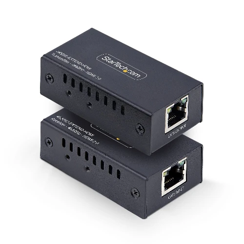 StarTech.com HDMI Extender Over CAT5e/CAT6, 4K 60Hz, Up to 200ft (60m), Transmitter and Receiver Kit, Power Over Cable, Compact Form Factor, 3840 x 2160 pixels, AV transmitter & receiver, 60 m, Wired, Black, HDCP