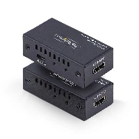 StarTech.com HDMI Extender Over CAT5e/CAT6, 4K 60Hz, Up to 200ft (60m), Transmitter and Receiver Kit, Power Over Cable, Compact Form Factor, 3840 x 2160 pixels, AV transmitter & receiver, 60 m, Wired, Black, HDCP