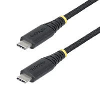 StarTech.com 2m (6.6ft) USB-C Charging Cable, 240W (5A) PD EPR, Dual-Layer Silicone/Braided Jacket, USB 2.0 Laptop Charger Cable, USB-IF Certified, Rugged USB-C Charging Cord, USB C, USB C, USB 2.0, 0.48 Gbit/s, Black