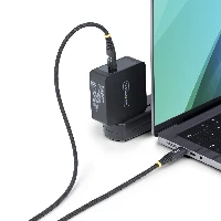 StarTech.com 3m (10ft) USB-C Charging Cable, 240W (5A) PD EPR, Dual-Layer Silicone/Braided Jacket, USB 2.0 Laptop Charger Cable, USB-IF Certified, Rugged USB-C Charging Cord, USB C, USB C, USB 2.0, 0.48 Gbit/s, Black
