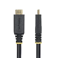 StarTech.com 10m (32.8ft) Active High Speed HDMI Cable, 4K 60Hz/1440p 144Hz, HDR10/HDCP 2.2/ARC, 18Gbps, UHD HDMI 2.0 Cord for TV/Monitor/Display, TPE Jacket, 10 m, HDMI Type A (Standard), HDMI Type A (Standard), 18 Gbit/s, Audio Return Channel (ARC), Black