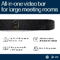 POLY Studio X72 All-In-One Video Bar No Power Cord TAA